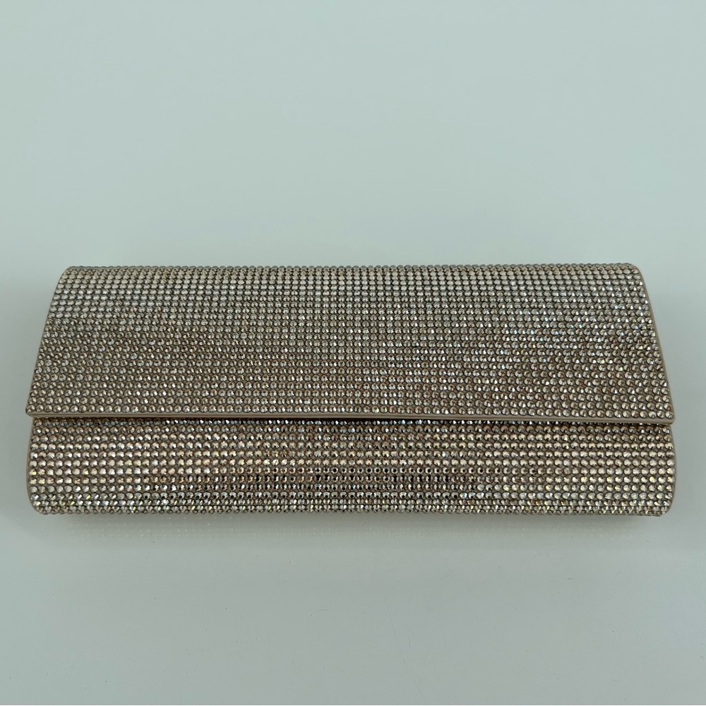 JUDITH LEIBER GOLD CRYSTAL CONVERTIBLE CLUTCH BAG NWOTS!